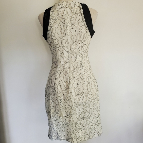 Belle Badgley Mischka Black & White Lace Mesh Dress - Picture 6 of 10